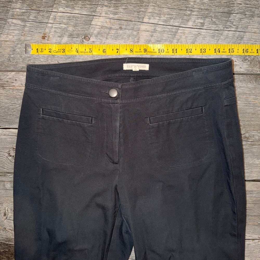 Eileen Fisher Cropped Pants Womens XS Dark Gray Career Business Casual Trousers - Picture 6 of 7